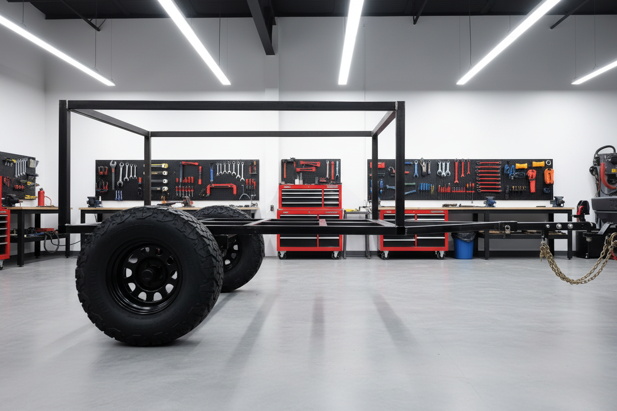 Trailer Flat in Shop Setting